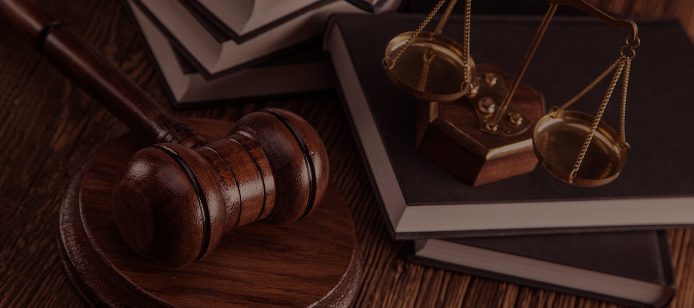 Gavel and law books